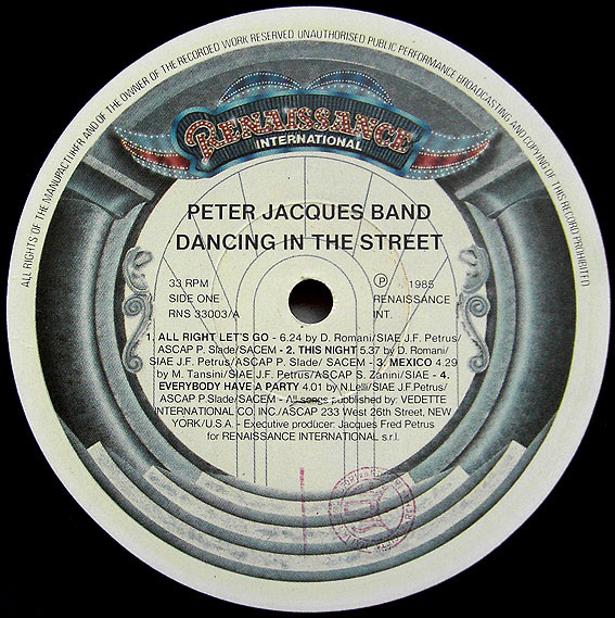 Peter Jacques Band - Dancing In The Street | Renaissance International (RNS 33003) - 2 Peter Jacques Band - Dancing In The Street | Renaissance International (RNS 33003) - 2