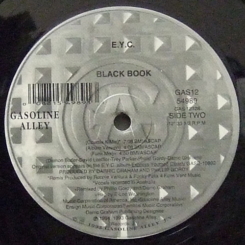 E.Y.C. - Black Book | Gasoline Alley Records (GAS12 54989) - main E.Y.C. - Black Book | Gasoline Alley Records (GAS12 54989) - main