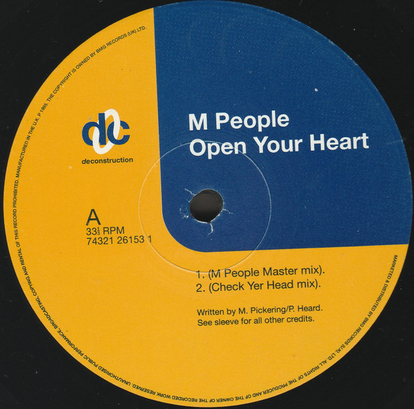 M People - Open Your Heart | Deconstruction (74321 26153 1) - 3 M People - Open Your Heart | Deconstruction (74321 26153 1) - 3