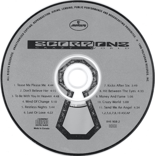 Scorpions - Crazy World | Mercury (846 908-2) - 3 Scorpions - Crazy World | Mercury (846 908-2) - 3