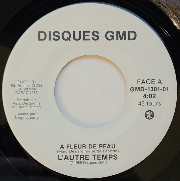 L'autre Temps - À Fleur De Peau | Les Disques GMD (GMD-1301) - main