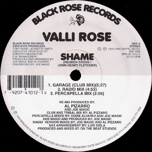 Valli Rose - Shame | Black Rose Records (BRR-02-1012) - main Valli Rose - Shame | Black Rose Records (BRR-02-1012) - main