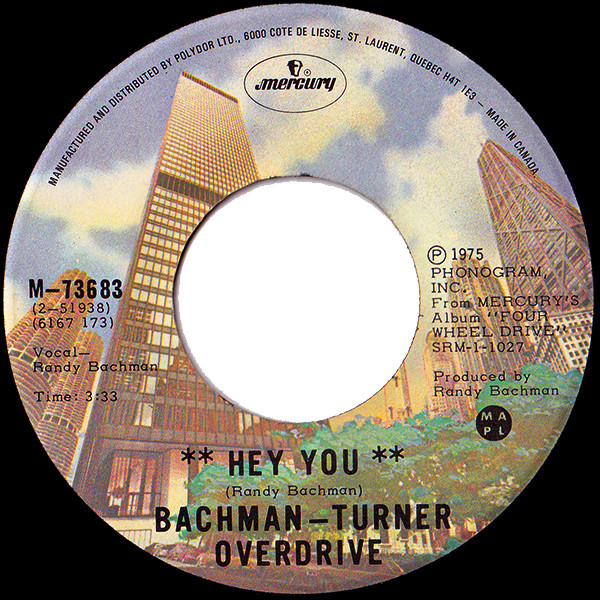 Bachman-Turner Overdrive - Hey You | Mercury (M-73683) - main