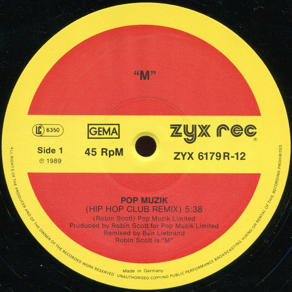M - Pop Muzik (Remixed By Ben Liebrand) | ZYX Records (ZYX 6179R-12) - 3