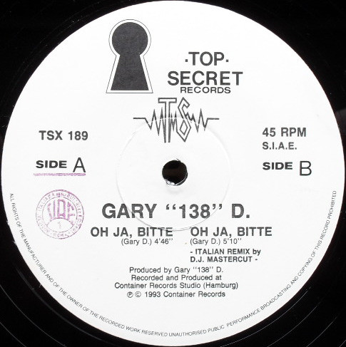 Gary D. - Oh Ja, Bitte | Top Secret Records (TSX 189) - 3
