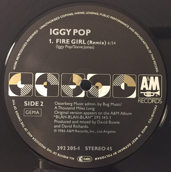 Iggy Pop - Isolation | A&M Records (392 205-1) - 4