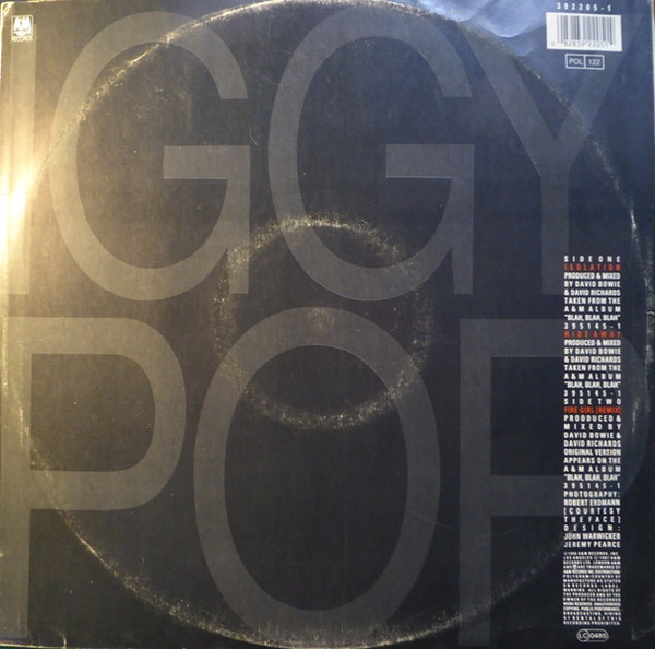 Iggy Pop - Isolation | A&M Records (392 205-1) - 2