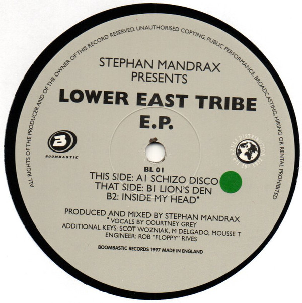 Stephan Mandrax - Lower East Tribe E.P. | Boombastic (BL 01) - main Stephan Mandrax - Lower East Tribe E.P. | Boombastic (BL 01) - main