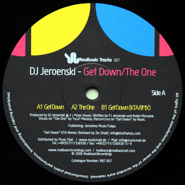 DJ Jeroenski - Get Down / The One | Realbasic Tracks (RBT 007) - main DJ Jeroenski - Get Down / The One | Realbasic Tracks (RBT 007) - main