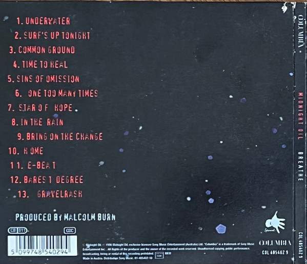 Midnight Oil - Breathe | Columbia (COL 485402 9) - 2 Midnight Oil - Breathe | Columbia (COL 485402 9) - 2