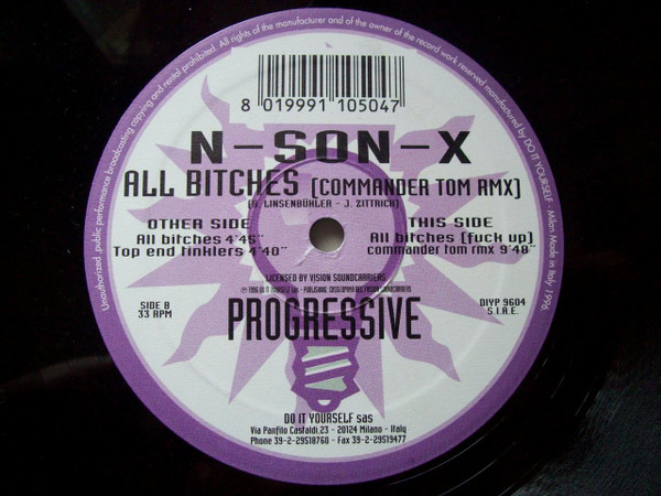 N-Son-X - All Bitches (Commander Tom Rmx) | Progressive (DIYP 9604) - main N-Son-X - All Bitches (Commander Tom Rmx) | Progressive (DIYP 9604) - main