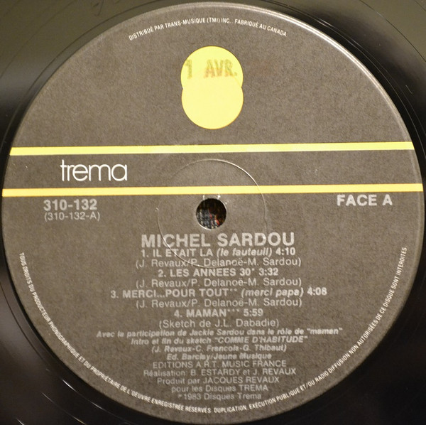 Michel Sardou - Il Etait Là | Trema (310 132) - 3