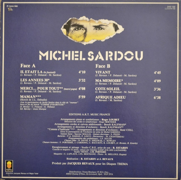 Michel Sardou - Il Etait Là | Trema (310 132) - 2