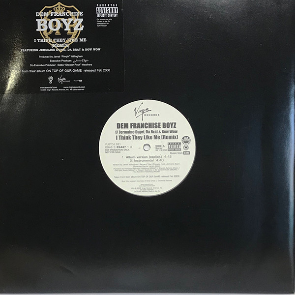 Dem Franchize Boyz - I Think They Like Me (Remix) | Virgin (VUSTDJ 321)