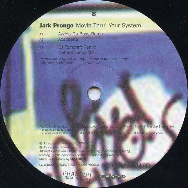 Jark Prongo - Movin Thru' Your System | Club Tools (0066760CLU) - 4 Jark Prongo - Movin Thru' Your System | Club Tools (0066760CLU) - 4
