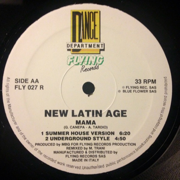 New Latin Age - Mama (Remixes) | Flying Records (FLY 027 R) - 4 New Latin Age - Mama (Remixes) | Flying Records (FLY 027 R) - 4