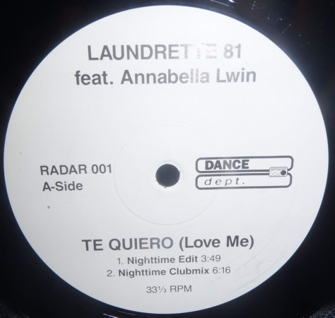 Laundrette 81 Feat. Annabella Lwin - Te Quiero (Love Me) | Dance Dept. (RADAR 001)
