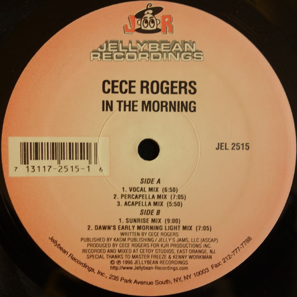 CeCe Rogers - In The Morning | Jellybean Recordings (JEL 2515) - main