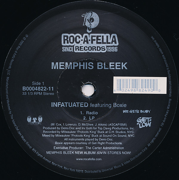 Memphis Bleek - Infatuated | Roc-A-Fella Records (B0004822-11) - main Memphis Bleek - Infatuated | Roc-A-Fella Records (B0004822-11) - main
