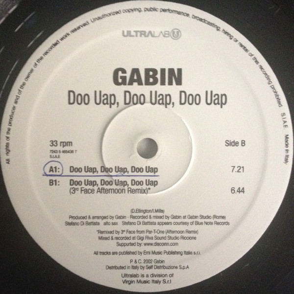 Gabin - Doo Uap, Doo Uap, Doo Uap | Ultralab (7243 5 465436 7) - 3