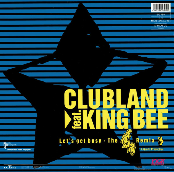 Clubland Feat. King Bee - Let's Get Busy (The Snap! Remix) | Logic Records (613 480) - 2 Clubland Feat. King Bee - Let's Get Busy (The Snap! Remix) | Logic Records (613 480) - 2