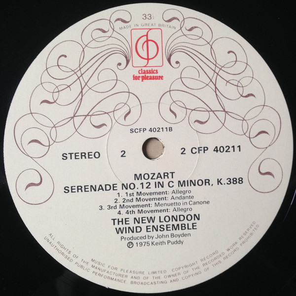 Serenade No. 11 in E flat K.375 / Serenade No. 12 in C minor K.388 The New London Wind Ensemble