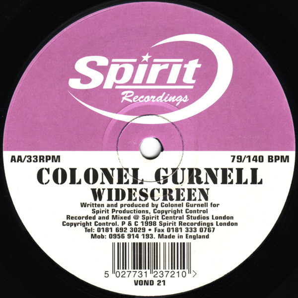 Colonel Gurnell - Opus / Widescreen | Spirit Recordings (VOND 21) - 2