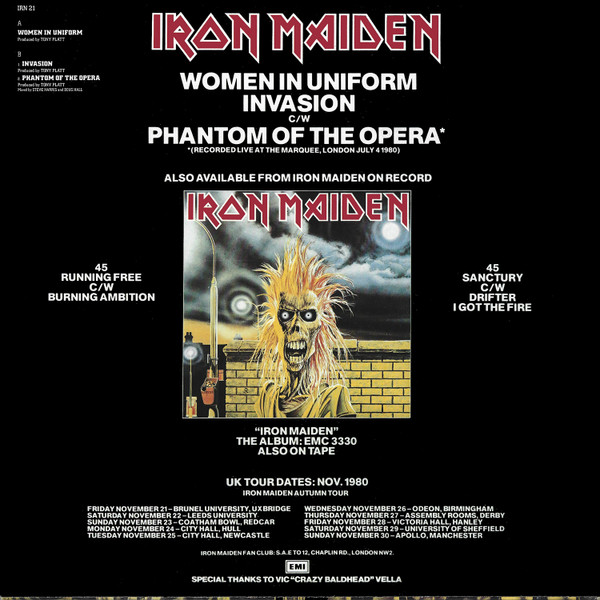 Iron Maiden - Women In Uniform · Twilight Zone | EMI (IRN 2) - 2