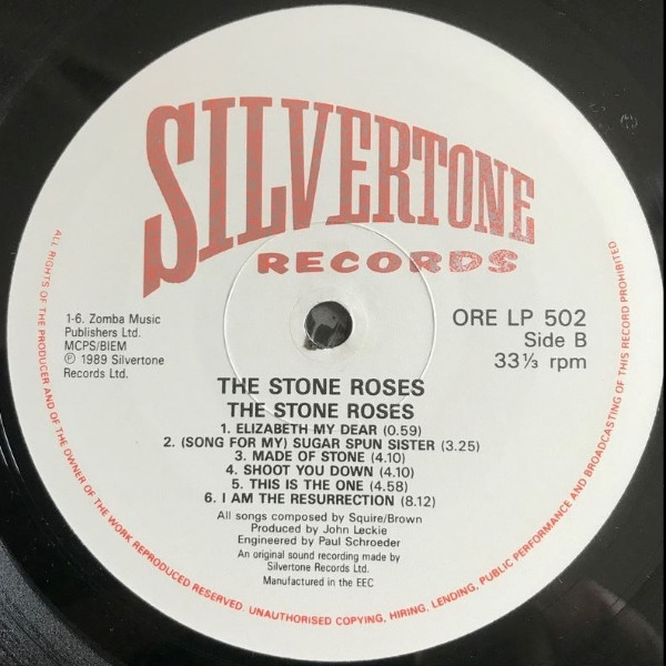 The Stone Roses - The Stone Roses | Silvertone Records (ORE LP 502) - 4 The Stone Roses - The Stone Roses | Silvertone Records (ORE LP 502) - 4