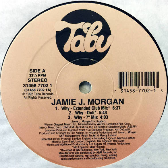 Jamie J. Morgan - Why | Tabu Records (31458 7702 1) - 3 Jamie J. Morgan - Why | Tabu Records (31458 7702 1) - 3