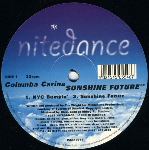 Columba Carina - Sunshine Future | Nitedance Records (DARK 9815) - main