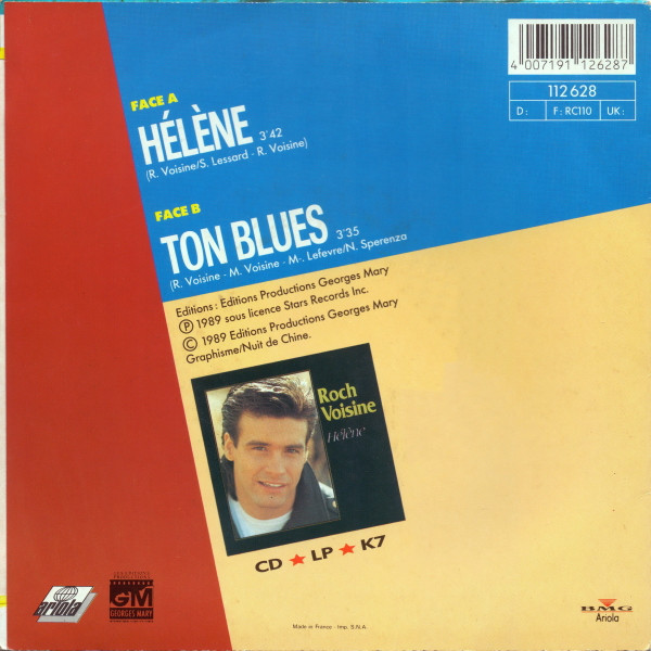 Roch Voisine - Hélène | Ariola (112 628) - 2 Roch Voisine - Hélène | Ariola (112 628) - 2