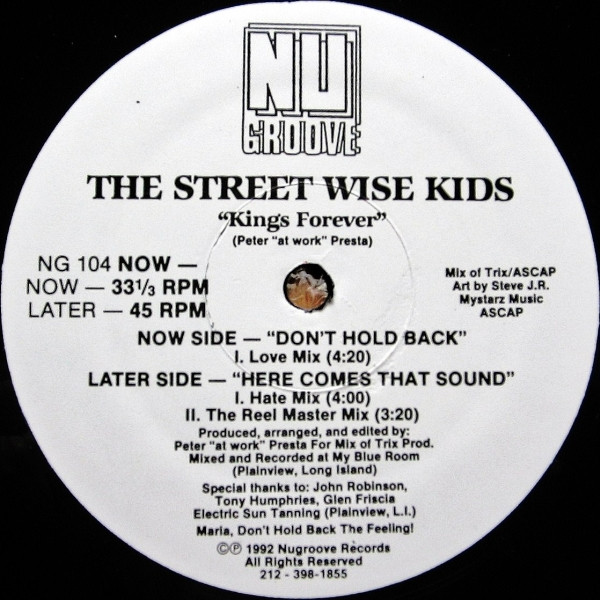 The Street Wise Kids - Kings Forever | Nu Groove Records (NG 104) - 3 The Street Wise Kids - Kings Forever | Nu Groove Records (NG 104) - 3