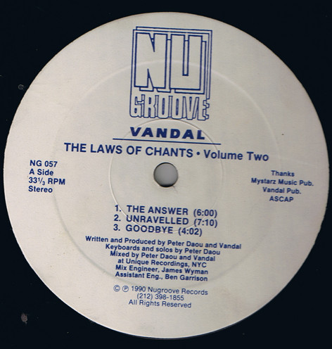 Vandal - The Laws Of Chants • Volume Two | Nu Groove Records (NG 057) - main Vandal - The Laws Of Chants • Volume Two | Nu Groove Records (NG 057) - main