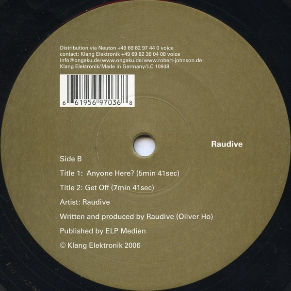 Raudive - Audio EP | Klang Elektronik (Klang 103) - 2 Raudive - Audio EP | Klang Elektronik (Klang 103) - 2