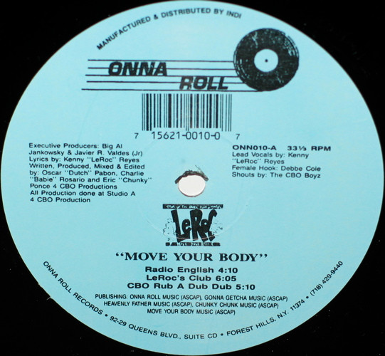 Kenny "LeRoc" Reyes - Move Your Body | Onna Roll (ONN 010) - main