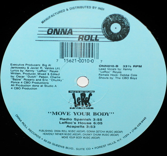 Kenny "LeRoc" Reyes - Move Your Body | Onna Roll (ONN 010) - 2