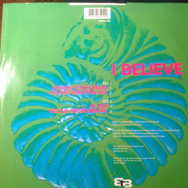 3rd Nation - I Believe (Remix) | BTB Records (BTBX 12.504) - 2