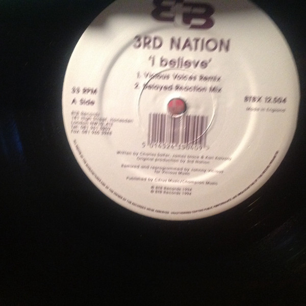 3rd Nation - I Believe (Remix) | BTB Records (BTBX 12.504) - 3