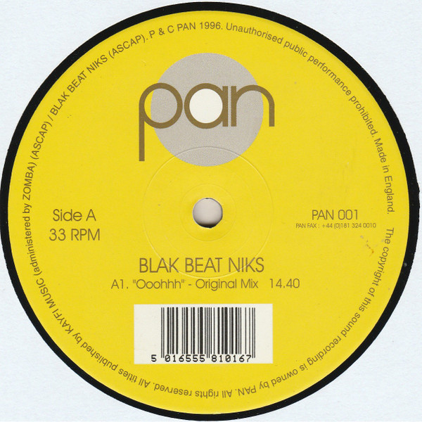 Blak Beat Niks - Ooohhh | PAN (PAN 001) - main