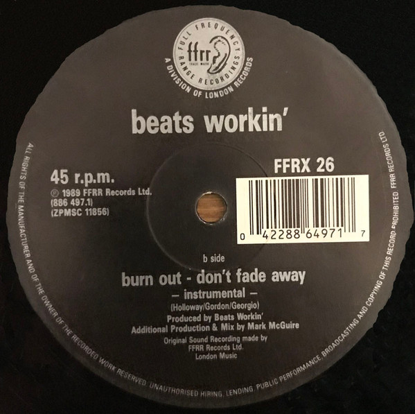 Beats Workin' - Burn Out (Don't Fade Away) - Sin Mix | FFRR (FFRX 26) - 4