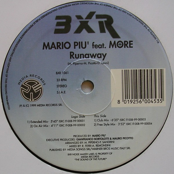 Mario Piu' Feat. More - Runaway | BXR (BXR 1061) - 2 Mario Piu' Feat. More - Runaway | BXR (BXR 1061) - 2