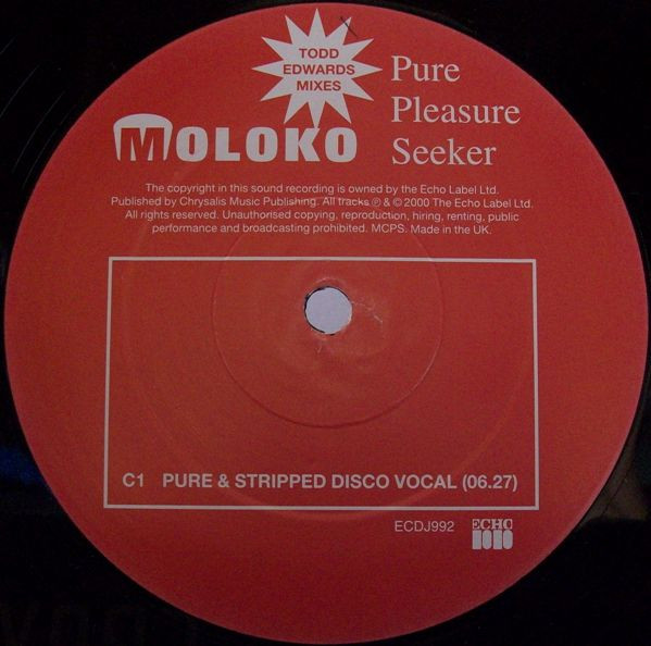 Moloko - Pure Pleasure Seeker (Todd Edwards Mixes) | Echo (ECDJ992) - 5
