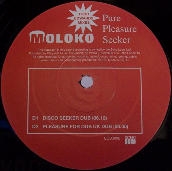 Moloko - Pure Pleasure Seeker (Todd Edwards Mixes) | Echo (ECDJ992) - 6
