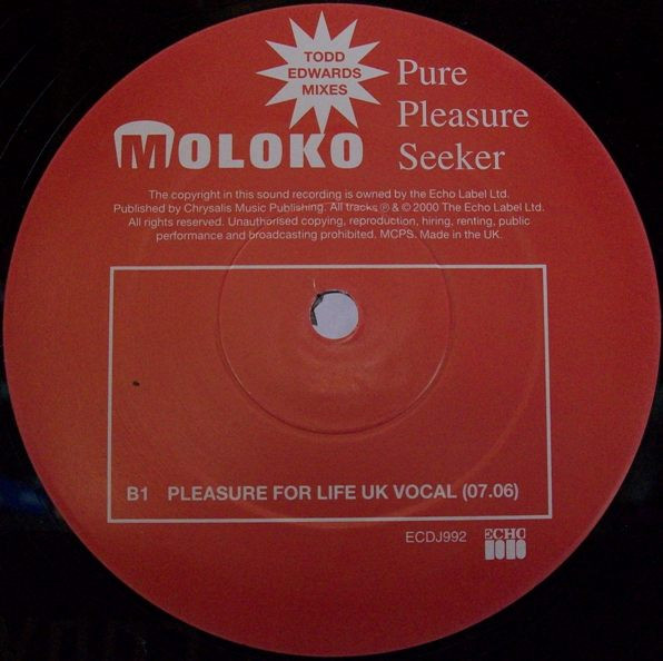 Moloko - Pure Pleasure Seeker (Todd Edwards Mixes) | Echo (ECDJ992) - 4