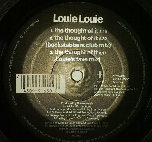 Louie Louie - The Thought Of It | Hardback (YZ724TW) - 3