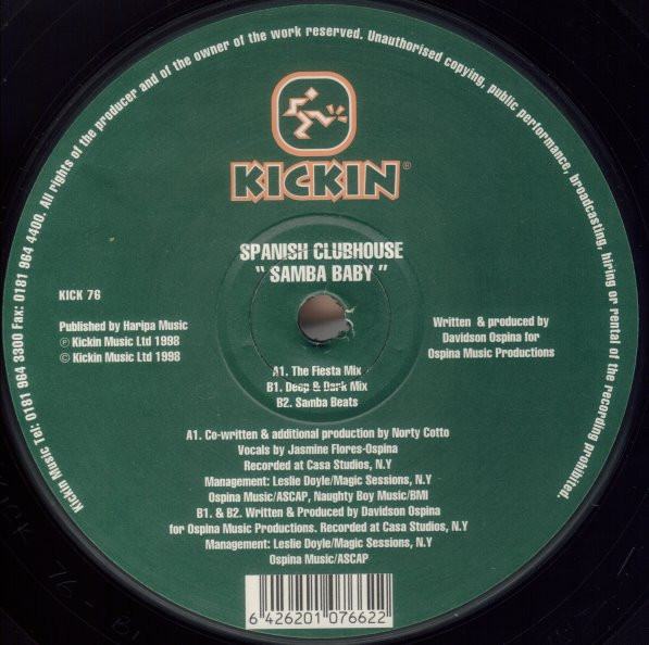 Spanish Clubhouse - Samba Baby | Kickin Records (KICK 76) - main Spanish Clubhouse - Samba Baby | Kickin Records (KICK 76) - main