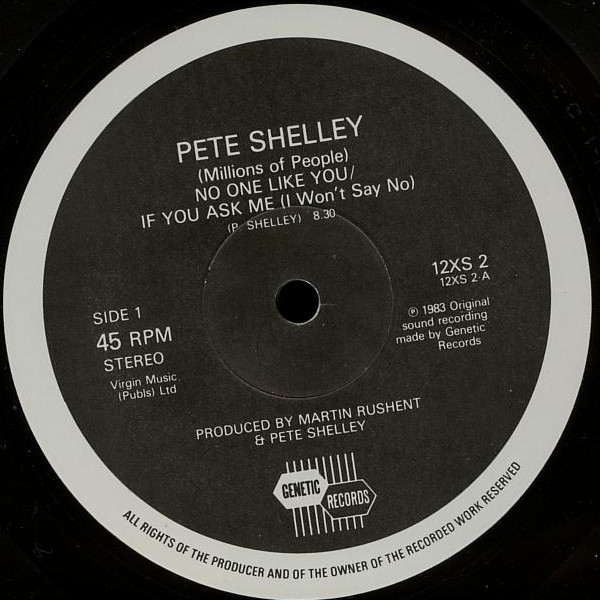 Pete Shelley - No One Like You | Genetic Records (12XS 2) - 3