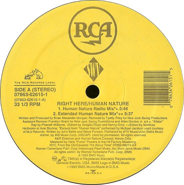 SWV - Right Here / Human Nature | RCA (07863 62615-1) - main