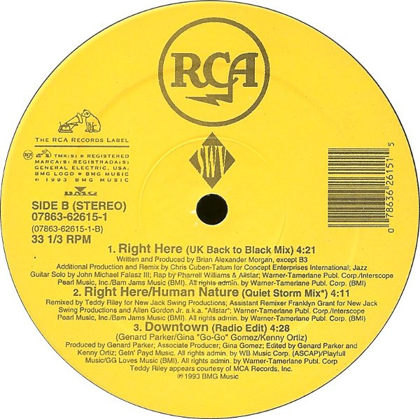 SWV - Right Here / Human Nature | RCA (07863 62615-1) - 2